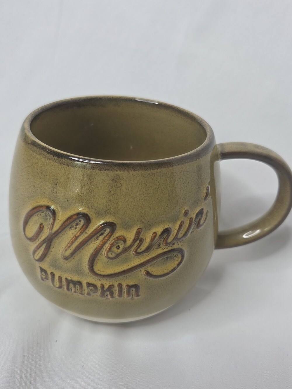 Hallmark Mornin Pumpkin Ceramic Mug Coffee Two Tone